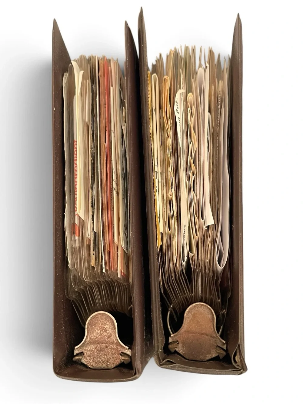 Vintage 1970’s Recipe Collector Brown Vinyl  Binders Full of Recipes